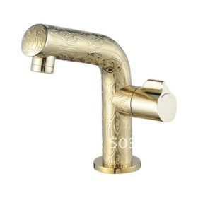 Free Ship Faucet Polished Golden Bathroom Basin Sink Mixer Tap CM0279