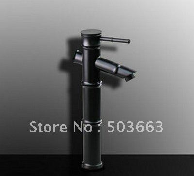 New Bamboo Bathroom Faucet Deck Mounted Oil Rubbed Black Bronze Bathroom Basin Sink Mixer Tap XL1000