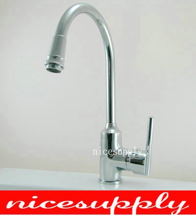Newly Chrome Finish Kitchen Sink Faucet Mixer Tap Sink Vessel Faucet Vanity Faucet Z-005