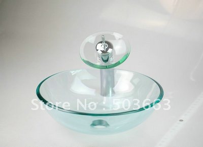 Newly High Quality Glass Bathroom Basin & Faucet Set XL 1001