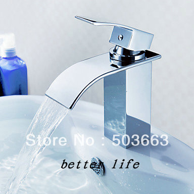 Novel Newly Bathroom Deck Mounted Style Bathroom Basin Faucet Sink Mixer Tap Chrome Faucet L-208