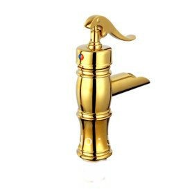 Polished Golden Bathroom Faucet Basin Sink Mixer Tap CM0280