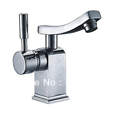 Pro Single Handle Deck Mount Chrome Brass Bathroom Basin Faucet Vessel Mixer Sink Tap L-0003