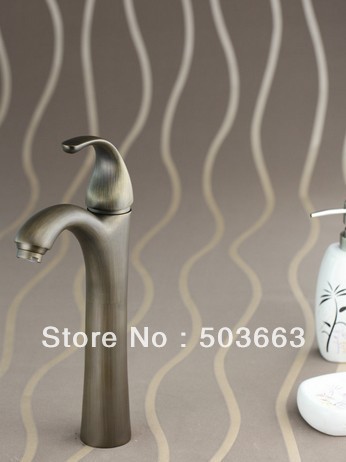Wholesale Antique brass Bathroom Faucet Basin Sink Spray Single Handle Mixer Tap S-861