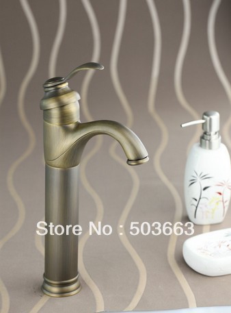 Wholesale New Classic Antique brass Bathroom Faucet Basin Sink Spray Single Handle Mixer Tap S-863