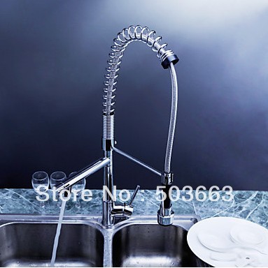 durable solid brass chrome vessel faucet swivel kitchen sink mixer tap swivel pull out kitchen faucet L-212