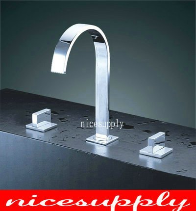 faucet chrome bath tub 3 pcs Waterfall Mixer tap b805