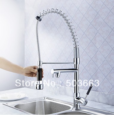 hot sales tall pull out spray kitchen faucet mixer tap sink faucet mixer tap chrome Finish L-214