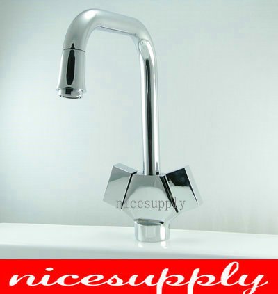 kitchen swivel Vessel faucet chrome finish kitchen sink Mixer tap faucet L-1591