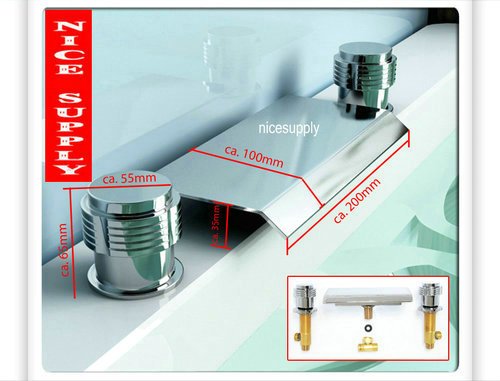 faucet chrome bath tub 3 pcs Waterfall Mixer tap b819