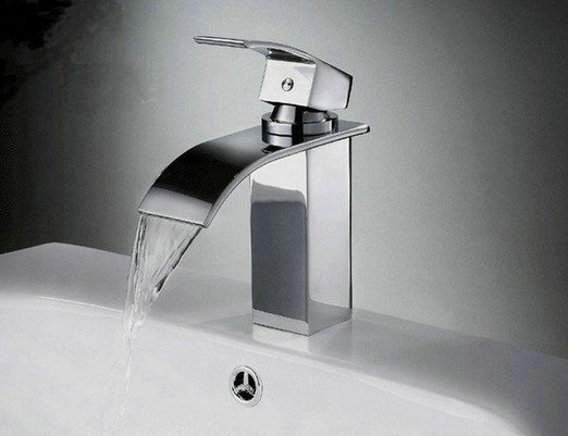 New Bathroom Chrome Basin Sink Waterfall Faucet Mixer Tap b8t2