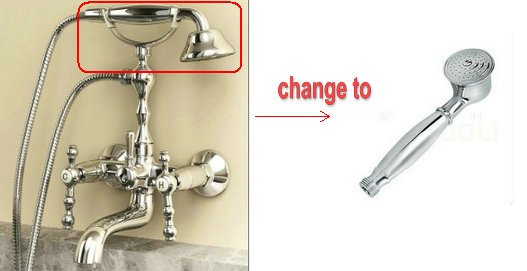 Free shipping luxury wall-mounted two handles waterfall mixer tap b9002 bathtub faucet shower set