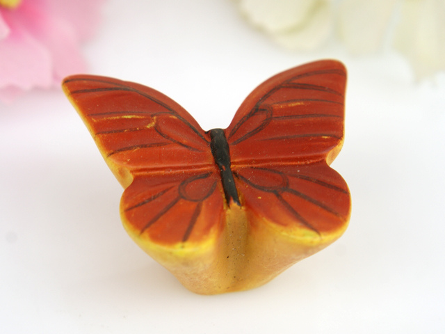 M5001 red butterfly with black lines cartoon resin knobs for drawer/cabinet