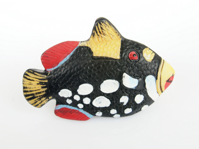 M5030 small black fish with white spots cartoon resin knobs for drawer/cabinet