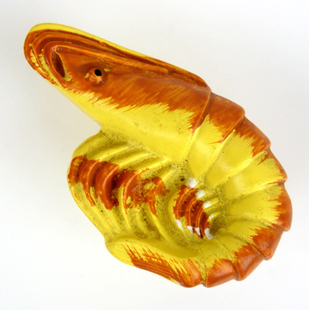 M5022 yellow shrimp with orange embellishment cartoon resin knobs for drawer/cabinet