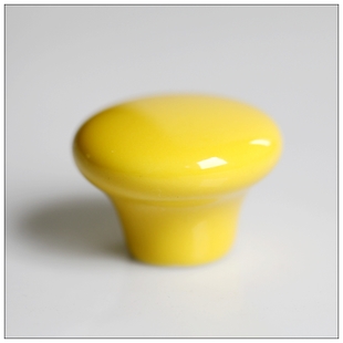AR32CY single hole small yellow round ceramic knobs for drawer/wardrobe/cupboard/cabinet