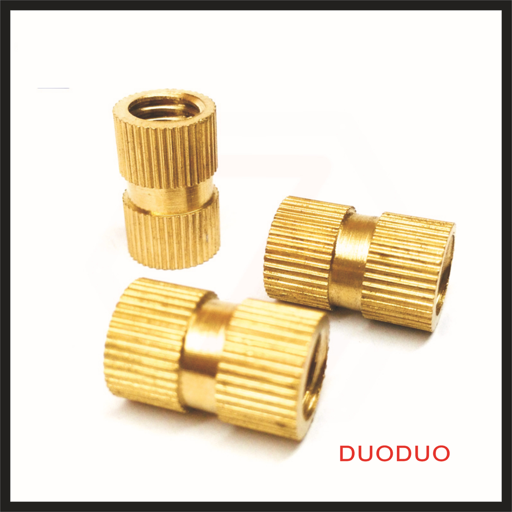 1000pcs m3 x 12mm x od 4mm injection molding brass knurled thread inserts nuts - Click Image to Close