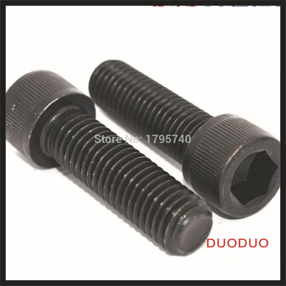 100pc din912 m2.5 x 18 grade 12.9 alloy steel screw black full thread hexagon hex socket head cap screws - Click Image to Close