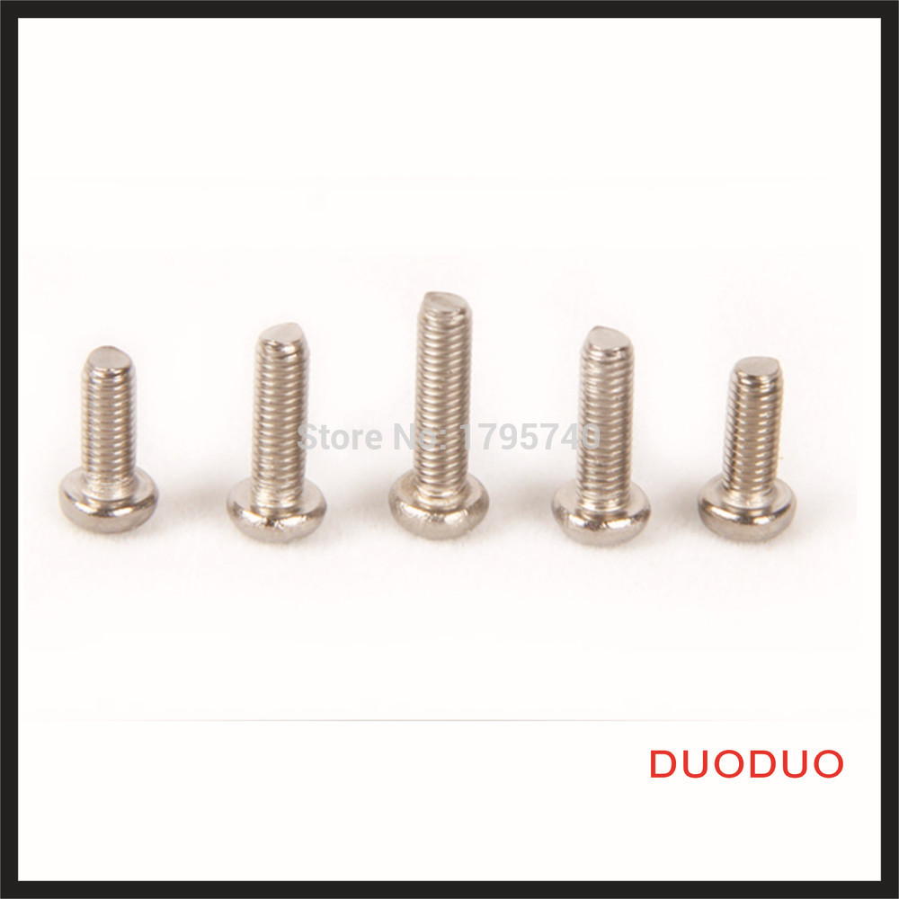 100pcs din7985 m3 x 4 a2 stainless steel pan head phillips screw cross recessed raised cheese head screws - Click Image to Close