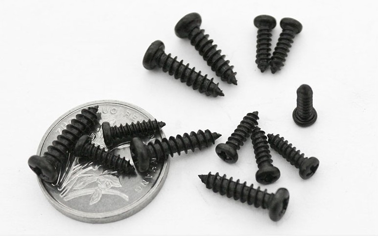 !! 100pcs/lot m1.2*7 1.2mm steel with black oxide phillips round pan head self tapping screw - Click Image to Close
