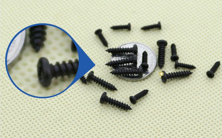 100pcs/lot m3*6 3mm steel with black oxide phillips round pan head self tapping screw - Click Image to Close