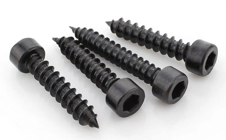 100pcs/lot m5*40 hex socket head self tapping screw grade 10.9 alloy steel with black - Click Image to Close