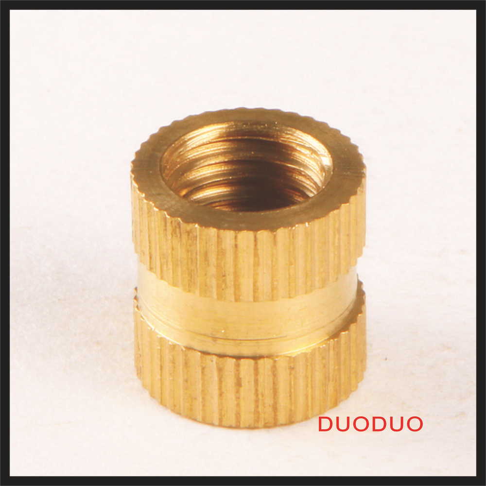 100pcs m5 x 16mm x od 7mm injection molding brass knurled thread inserts nuts - Click Image to Close