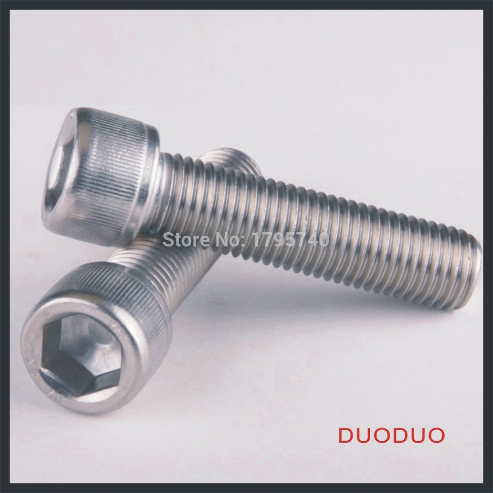 10pc din912 m10 x 25 screw stainless steel a2 hexagon hex socket head cap screws - Click Image to Close
