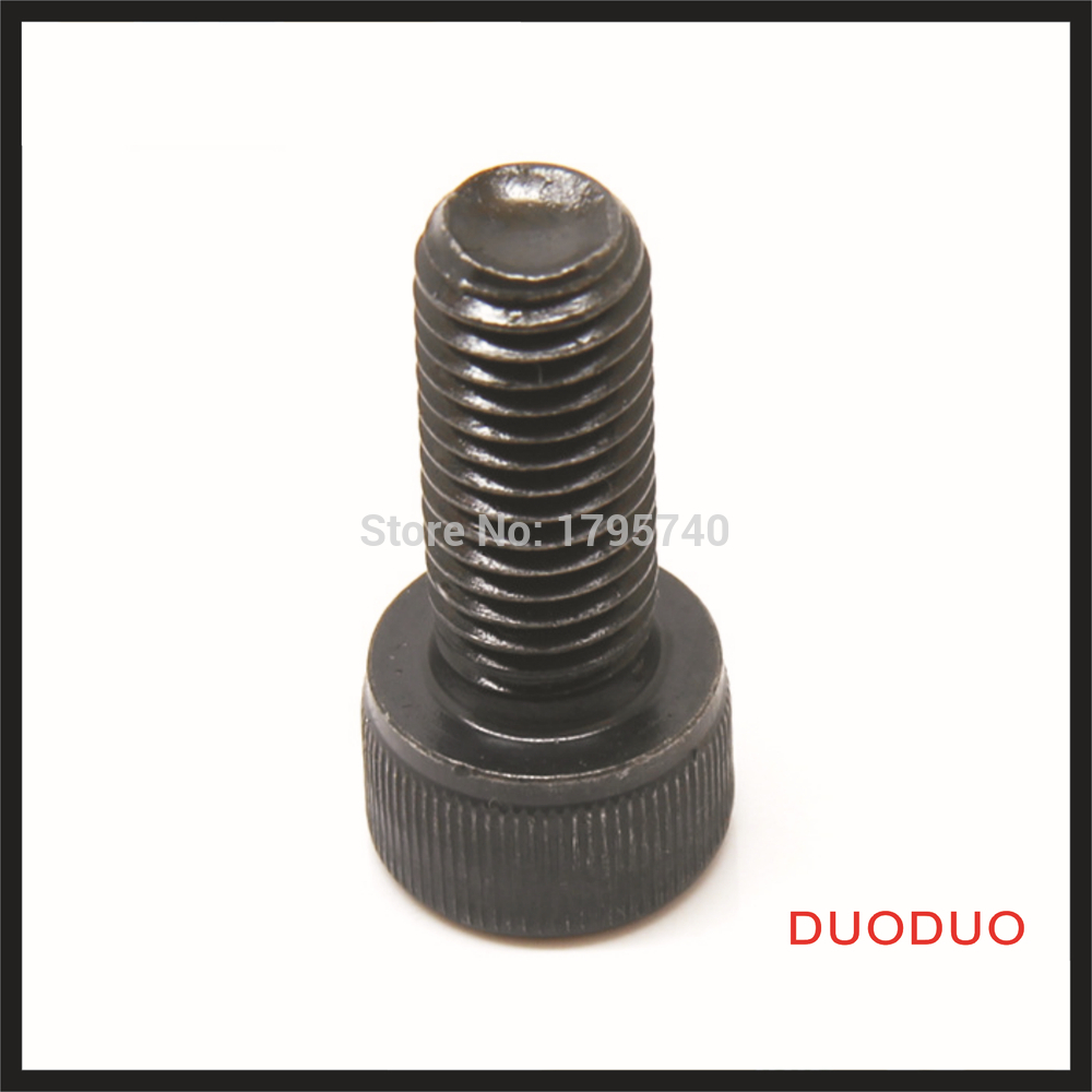10pc din912 m14 x 35 grade 12.9 alloy steel screw black full thread hexagon hex socket head cap screws