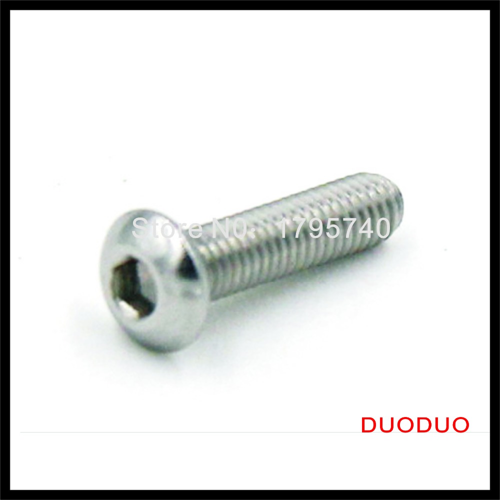 10pcs iso7380 m6 x 55 a2 stainless steel screw hexagon hex socket button head screws