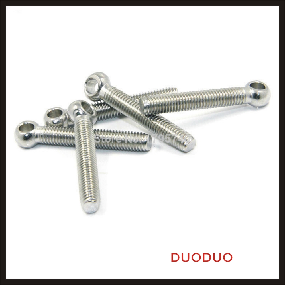 10pcs m8*110 m8 x110 stainless steel eye bolt screw,eye nuts and bolts fasterner hardware,stud articulated anchor bolt