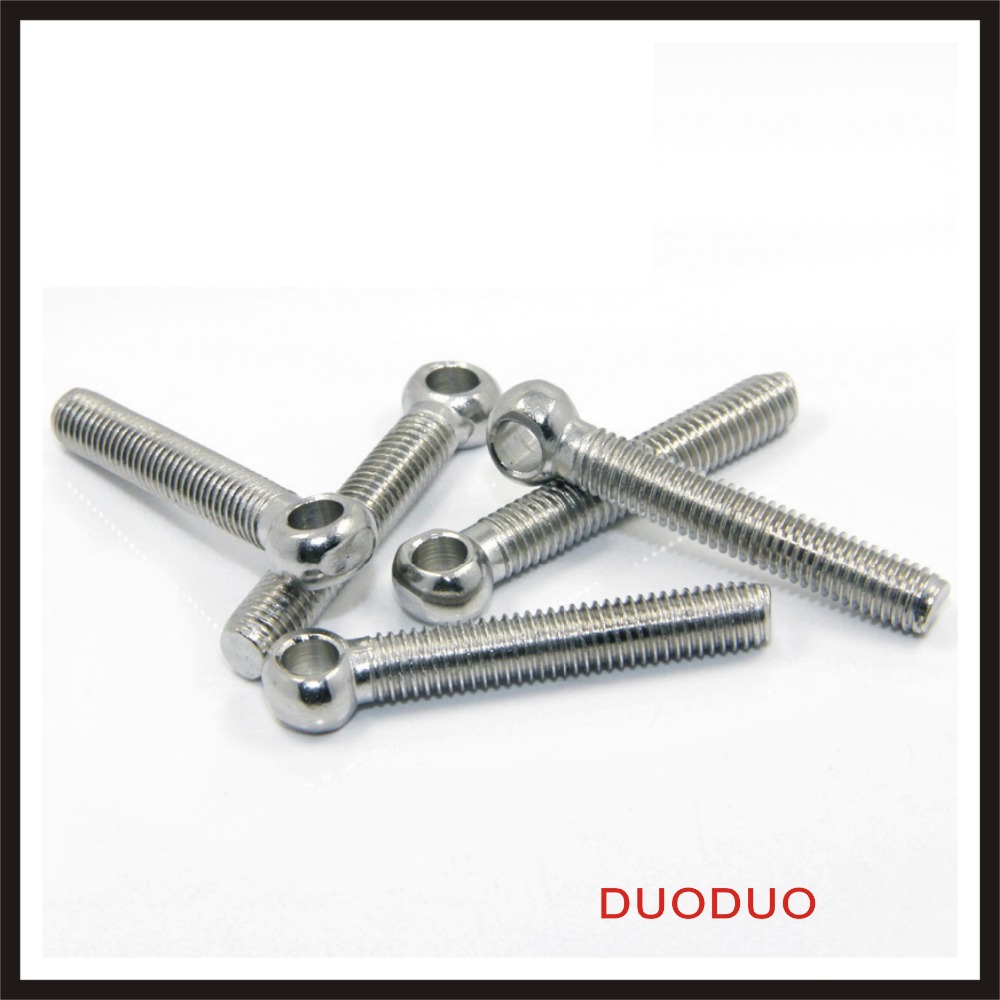 20pcs m6*80 m6 x80 stainless steel eye bolt screw,eye nuts and bolts fasterner hardware,stud articulated anchor bolt
