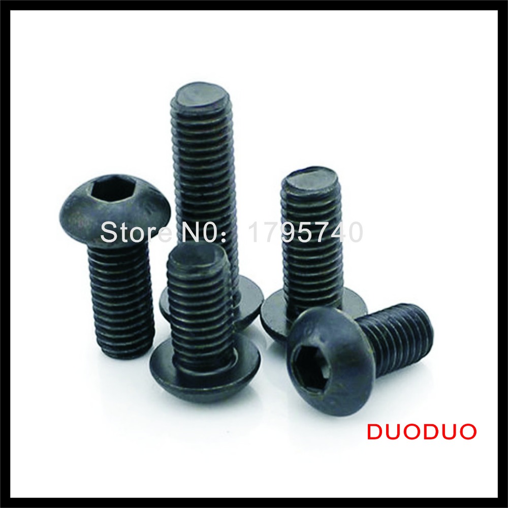 50pcs iso7380 m5 x 8 grade 10.9 alloy steel screw hexagon hex socket button head screws