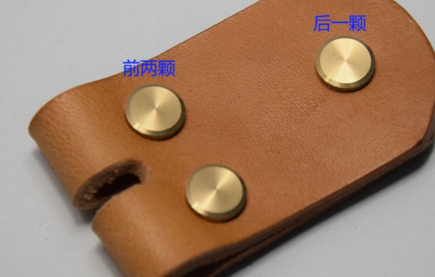 50pcs/lot 4mm x 6mm solid brass 8mm flat head button stud screw nail chicago screw leather belt