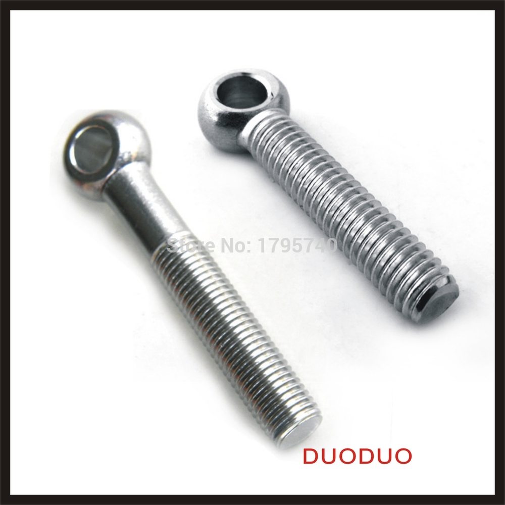 5pcs m12*120 m12 x120 stainless steel eye bolt screw,eye nuts and bolts fasterner hardware,stud articulated anchor bolt