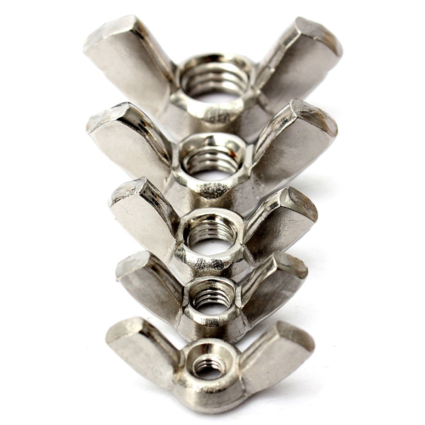 durable 10pcs m6 stainless steel wing nuts to fit our stainless bolts & screws m3/4/5/6/8mm nuts and bolts hardware