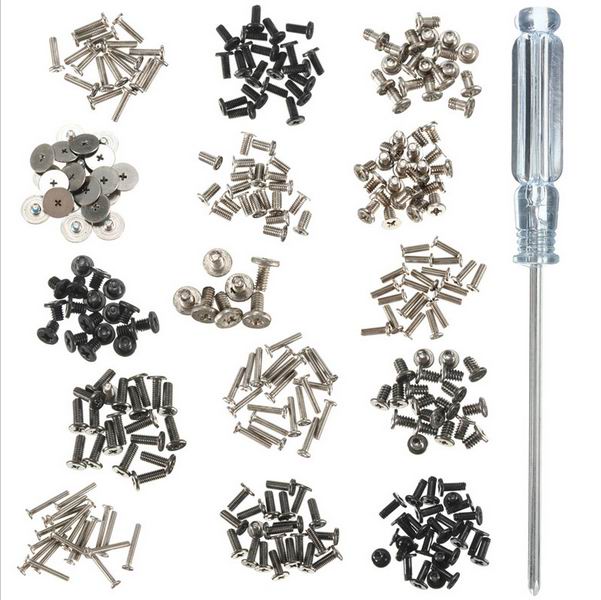 new arrival 300pcs/set assorted laptop screw set w/screwdriver for ibm for toshiba for sony for dell for samsung