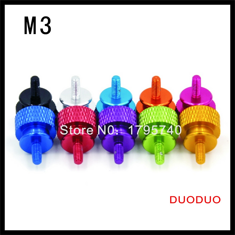 pack of 100 m3 aluminum computer chassis computer pc case thumbscrews thumb screw
