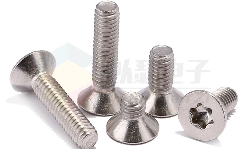 50pcs/lot m6 x 16 m6*16 torx screw m6 silver flat torx countersunk head stainless steel machine screws