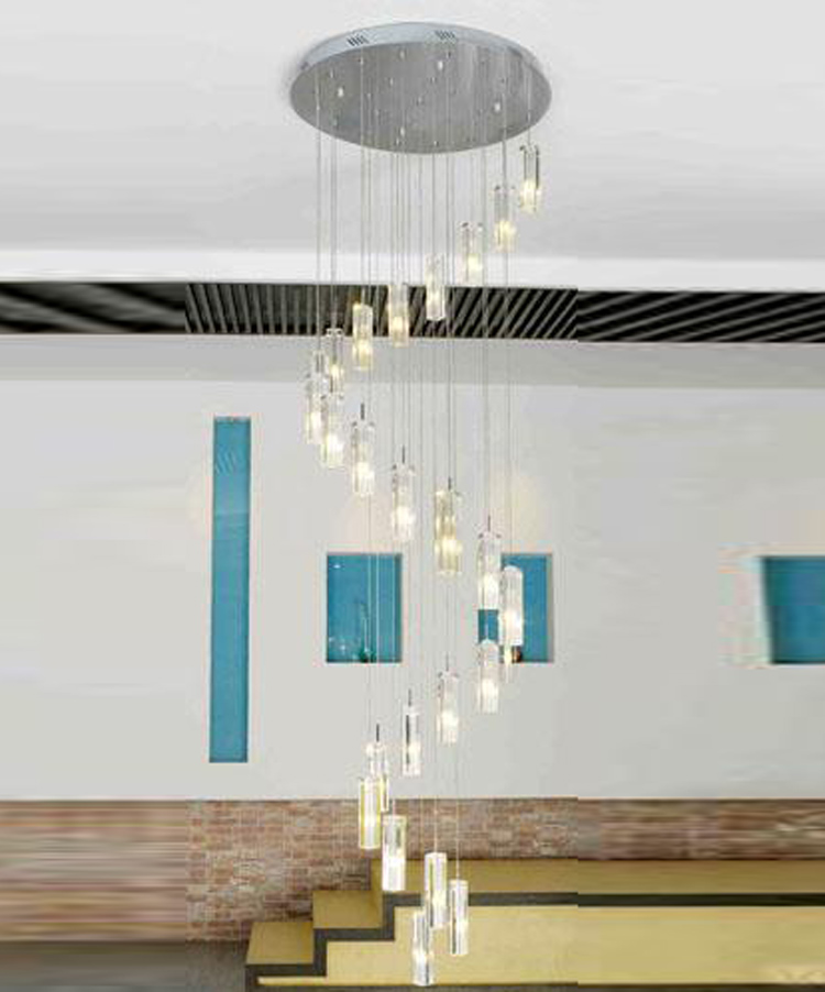 modern fashion living room lamps modern spiral chandelier use for stair well drop light spiral crystal chandelier light led