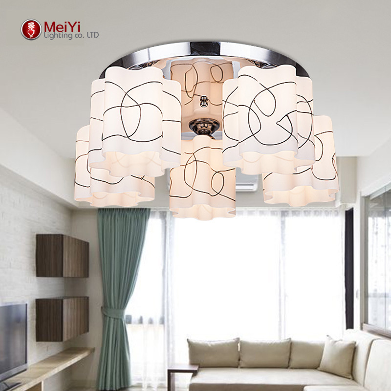 2015 new modern led round ceiling lights glass lampshade ceiling lamp for bedroom living room home ligthing fixtures