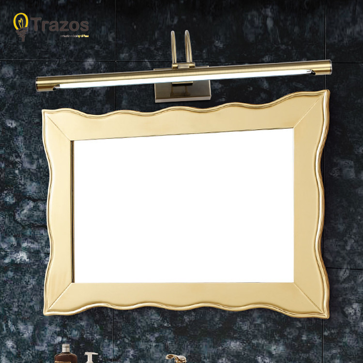 2016 fashionable bathroom mirror front lamp wall lamps luminaria de parede metal plating base energy saving lamp