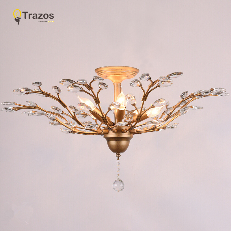 2016 new vintage american ceiling lights metal golden aisle lights balcony ceiling lamps for home modern vintage decorations