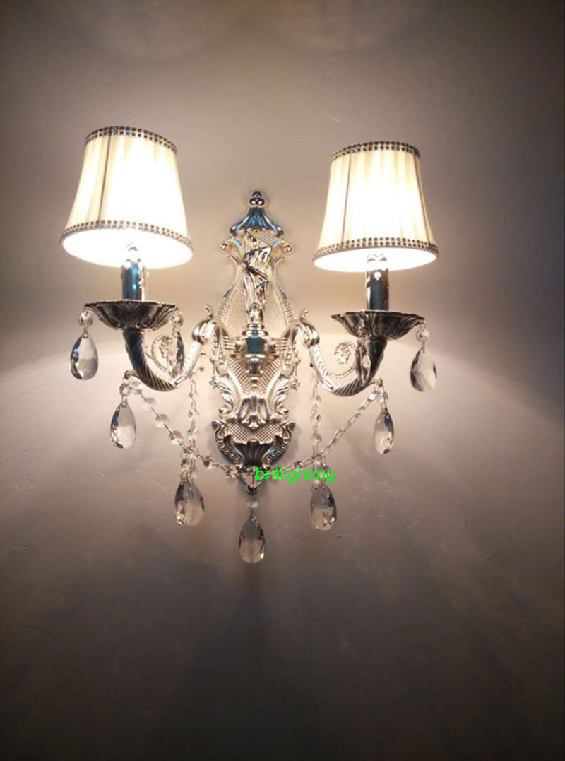 bathroom light decoration led wall light switch design wall lamps antique wall lamp silver color indoor crystal lighting