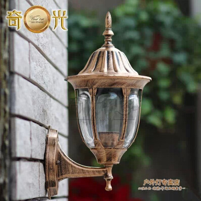 black/bronze e27 110v/220v waterproof lamp antique garden lights aluminium+glass door lamp rustic balcony 5w led bulb included