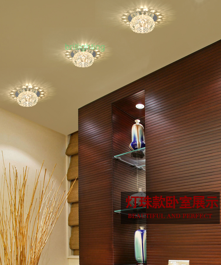 ceiling lights 1w led crystal lamp aisle lights corridor lights modern brief romantic acrylic ceiling light lamps