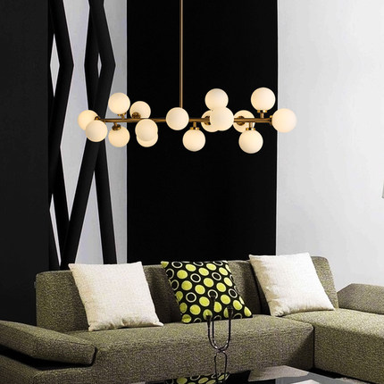 creative gold dinning room chandelier modern glass hanging lamp light fixture suspension luminaire g4x16 led ac 85-265v