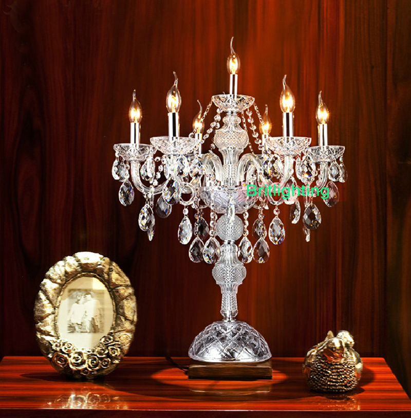 crystal table lamp modern crystal candelabra centerpieces wedding glass candelabrawedding candlestick wedding table decoration