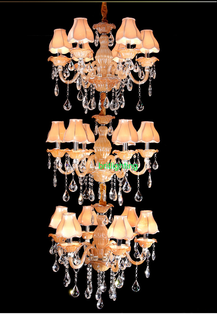 el lobby chandelier with lampshade crystal chandelier multi-tier-chandeliers living room modern crystal chandeliers bedroom