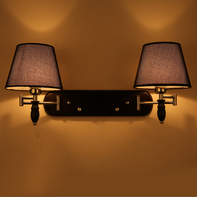 el vintage wall lamp black wood industrial wall lamp led wood wall lights bathroom swing arm wall sconce chinese style